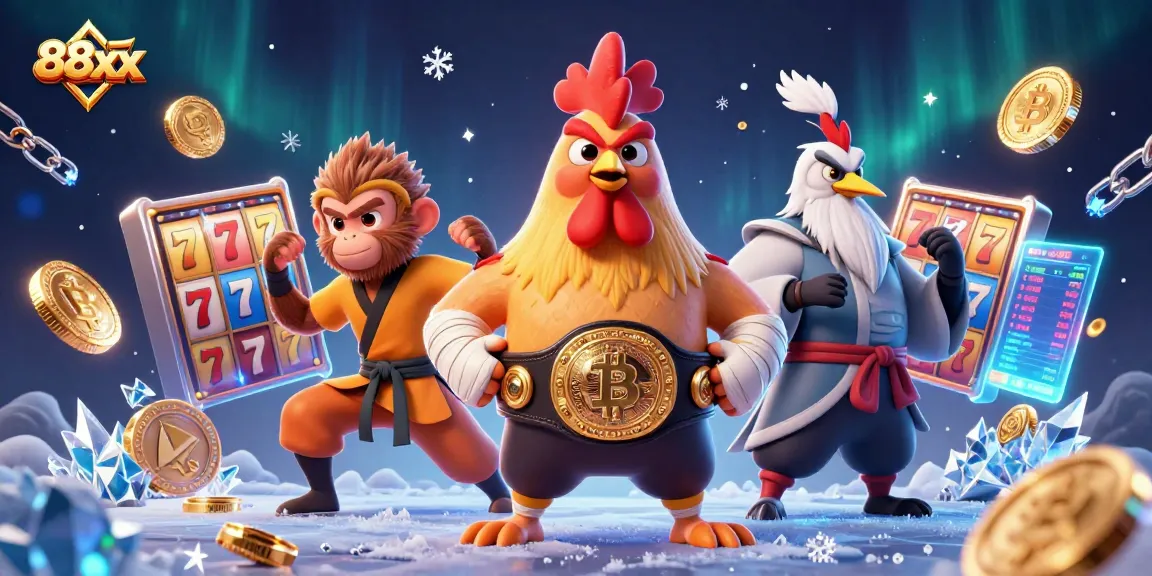 Engage in thrilling action at 88xx with Muay Thai rooster, Shaolin monkey, and crane master.