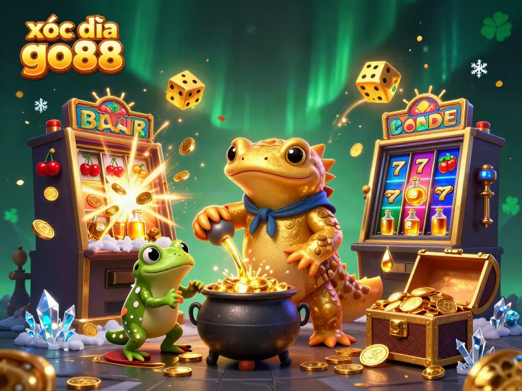 Engage in xóc đĩa go88, a captivating casino experience surrounded by vibrant game elements.